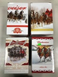 Lot of four Budweiser holiday steins