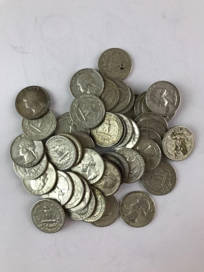 Group of 45 Washington Silver Quarters