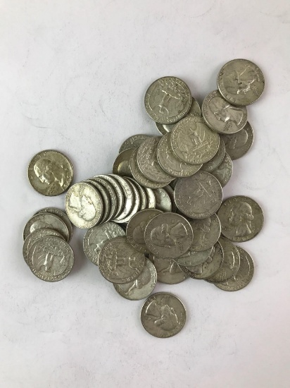 Group of 44 Washington Silver Quarters