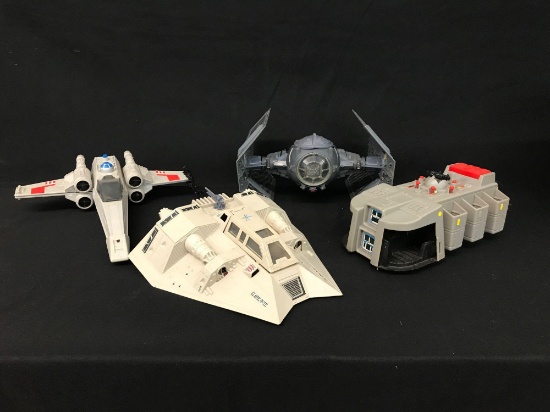 Group of four vintage Kenner Star Wars space ships