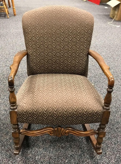 Re-upholstered rocking chair 1930s