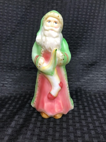 lot of one hand painted glass santa