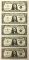 Group of five series 1957 and 57A One dollar star notes