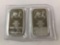 Group of 2, One Ounce .999 Fine Silver Bars