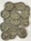 Group of 22, silver 1940s quarters