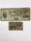 Epicurean city business college bank note Bloomington Illinois 1880s $10 and a fractional currency