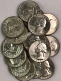 Group of 17, brilliant uncirculated 1964 silver Quarters