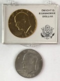 Group of two Eisenhower dollar coins