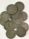 Group of 13 v nickels