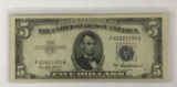 Series 1953-A VF five dollar silver certificate