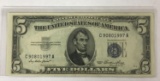 Series 1953 five dollar silver certificate