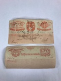 Group of 2 Republic of California peso notes