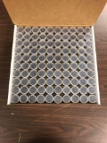 Box of empty quarter coin tubes