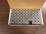 Box of empty half dollar coin tubes