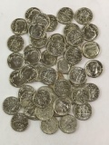 Group of 50, brilliant Uncirculated 1963 silver Roosevelt dimes