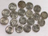 Group of 19, brilliant Uncirculated 1959 silver Roosevelt dimes