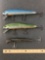 Box Lot of three musky Lures