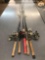 Lot of five fishing rods and reels