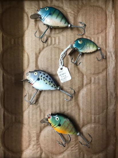 Box lot of four vintage fishing Lures