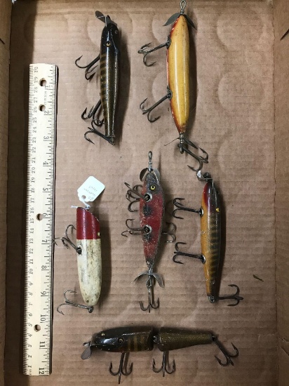 Antique Paw Paw Wotta Frog With Box Wood Fishing Lure 1940s 