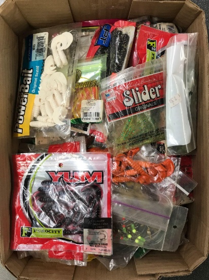 Box lot of soft Baits