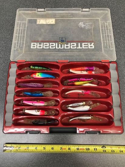Bass masters tacklebox with deep diving Lures