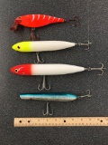 Box lot of 4 Muskie fishing Lures