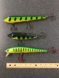 Box lot of three musky / Pike lures