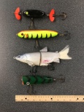 Lot of 4 large fishing Lures