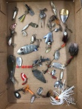 Box lot of vintage fishing tackle