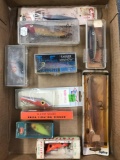 Box lot of vintage fishing Lures