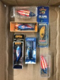 Box lot of collectible Lures In original boxes