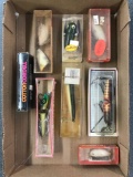 Box lot of vintage lures in original boxes