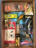 Box lot of new old stock fishing tackle