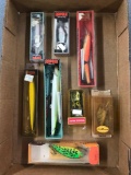 Box lot of new old stock fishing lures