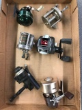 Box lot of vintage fishing reels