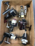 Box lot of vintage fishing reels