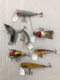 Lot of six vintage fishing Lures