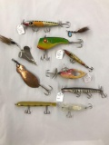 Box lot of vintage wood fishing Lures