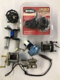 Box lot of vintage fishing reels And parts