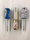 Lot of three beer can bobbers