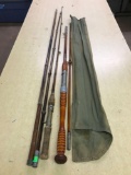 Vintage fishing poles with case