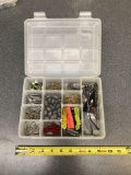Plano tackle box full of sinkers and Lure building materials
