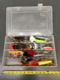 Plano tackle box full of larger Lures and spinner baits