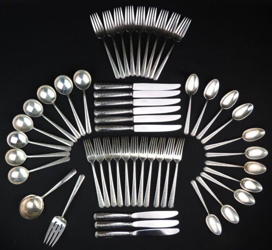 Towle Sterling Silver Flatware (Rambler Rose) - 50 pieces