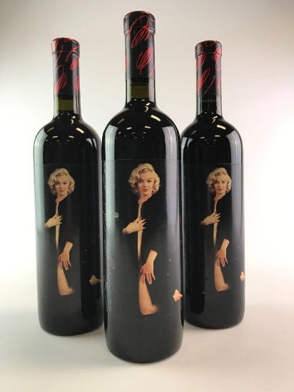 Group of three, Marilyn Merlot 1999 collector bottles