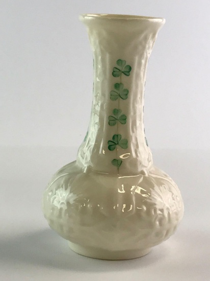 BEELEEK Ireland shamrock porcelain vase