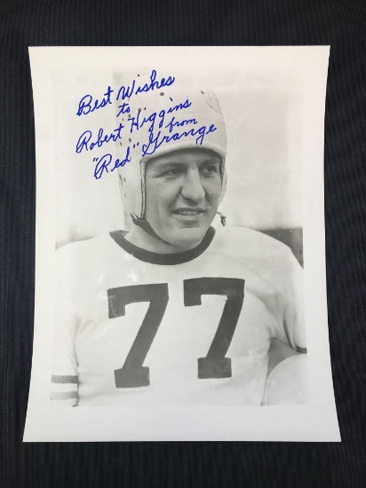 Signed Chicago Bears ?Red? Grange photograph