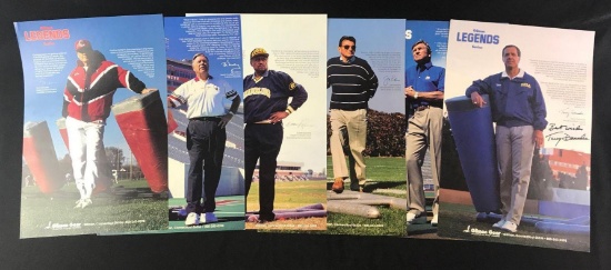 Group of six Gilman legend series college coach posters