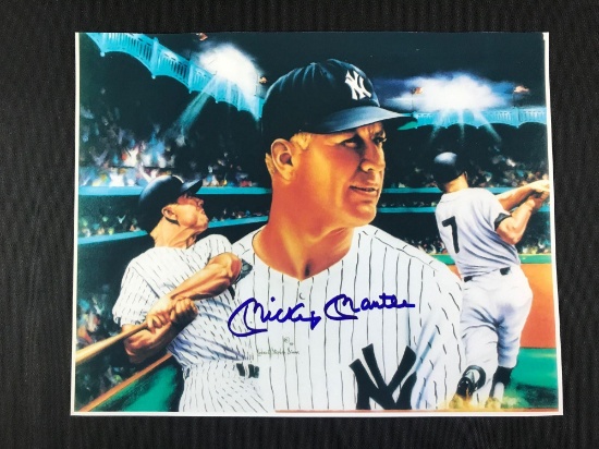 Signed New York Yankees Mickey Mantle print